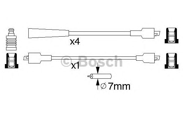 Провода высоковольтные (компл.) (Bosch) BOSCH 0986356741 - фото 