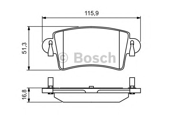 Колодка торм. диск. OPEL/RENAULT MOVANO/MASTER задн. (Bosch) - фото 