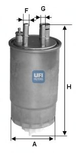 Фильтр топливный (UFI) 24.ONE.00 - фото 