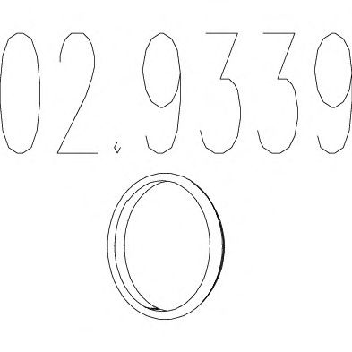 Монтажное кольцо выхлопной системы ( Внутр. диаметр - 40 мм_ Наружн. диаметр - 58_ Высота - 12,8 мм) - фото 