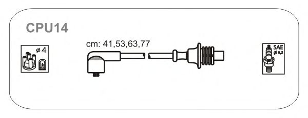 Провод зажигания (EPDM) FIAT DUCATO;PEUGEOT205,306,405,406,BOXER;CITROEN BERLINGO (Janmor) - фото 