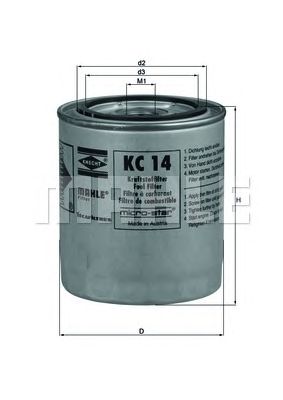 Фильтр топливный (KNECHT) KC14 - фото 