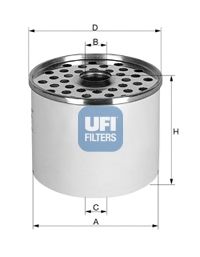 Фильтр топливный (UFI) 24.361.00 - фото 