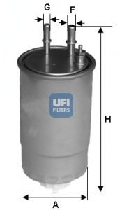 Фильтр топливный (UFI) 24.ONE.01 - фото 