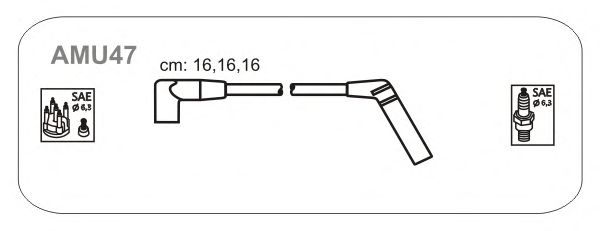 Провод зажигания (EPDM) Daewoo MATIZ, SPARK 0.8 F8CV (Janmor) - фото 