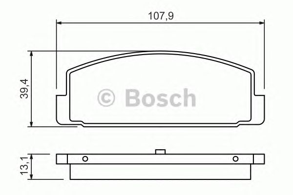 Колодка торм. диск. MAZDA 323 F V (BA,BJ), 626 III задн. (Bosch) - фото 