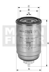 Фильтр топливный (MANN) WK842 - фото 