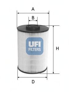 Фильтр топливный (UFI) 26.055.00 - фото 
