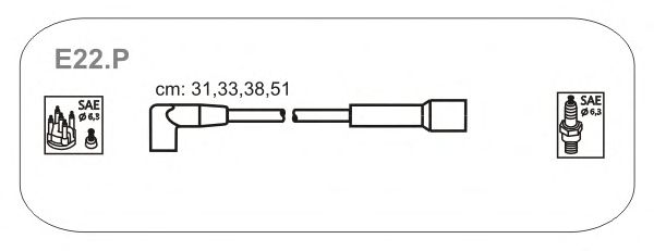 Провод зажигания ВАЗ 2121,2123,2104,2105,2108,2109 дв.1.7, 1.7i (EPDM) (Janmor) - фото 