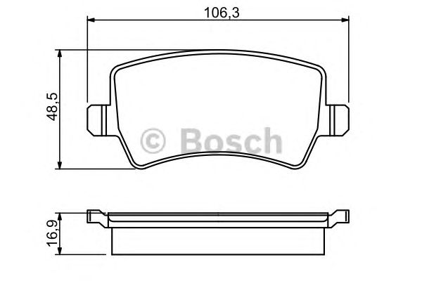 Колодки тормозные задние (Bosch) - фото 
