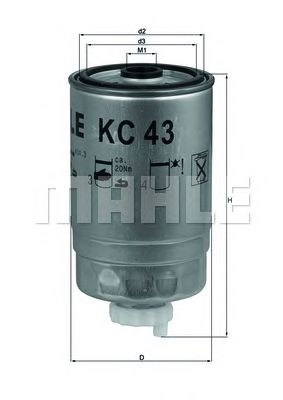 Паливний фільтр KNECHT KC43 - фото 