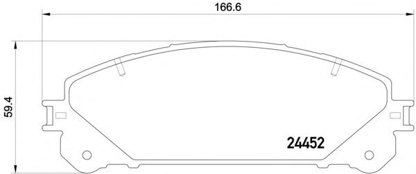 Колодка тормозная  LEXUS RX350, RX450H 10-, HIGHLANDER передняя (Лексус) ( TEXTAR) 2445201 - фото 