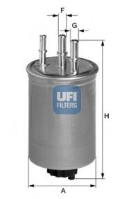 Фильтр топливный (UFI) 24.445.00 - фото 