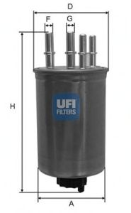 Паливний фільтр UFI 24.459.00 - фото 