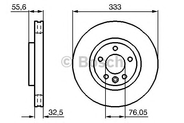 Гальмівний диск (вир-во Bosch) BOSCH 0 986 479 096 - фото 