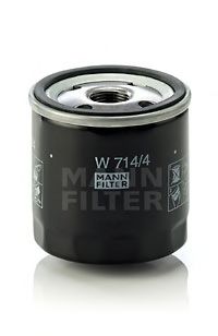 Фільтр масляний двигуна (вир-во MANN) MANN-FILTER W714/4 - фото 