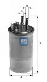 Фильтр топливный (UFI) 24.450.00 - фото 
