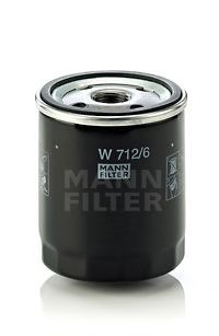 Фільтр масляний двигуна (вир-во MANN) MANN-FILTER W712/6 - фото 