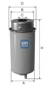 Фильтр топливный (UFI) 24.432.00 - фото 