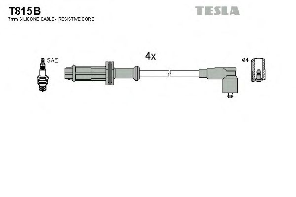 Кабель зажигания, комплект TESLA Citroen,Peugeot 86- 1,0 (Tesla) - фото 