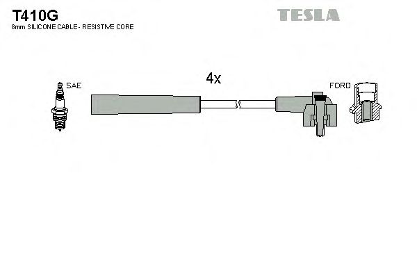 Комплект проводов зажигания Tesla T410G - фото 