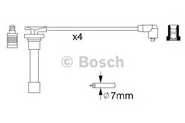 Провода высоковольтные (компл.) (Bosch) BOSCH 0986356721 - фото 