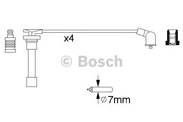Комплект вв проводів (вир-во Bosch) BOSCH 0986356793 - фото 