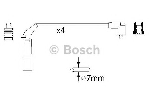 Провода высоковольтные (компл.) (Bosch) BOSCH 0986356898 - фото 