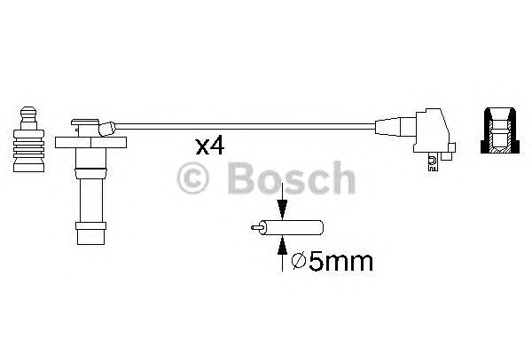 Комплект вв проводів (вир-во Bosch) BOSCH 0986356928 - фото 