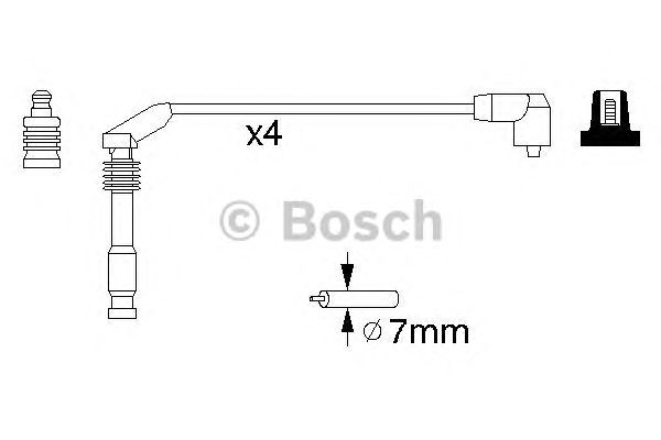 Комплект вв проводів (вир-во Bosch) BOSCH 0986357126 - фото 