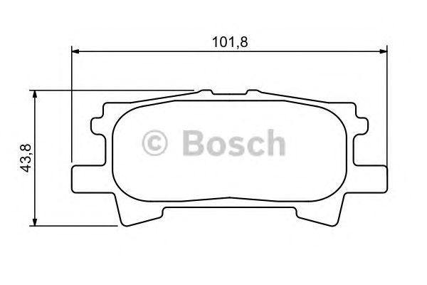 Колодка торм. диск. LEXUS RX, задн. (Bosch) - фото 