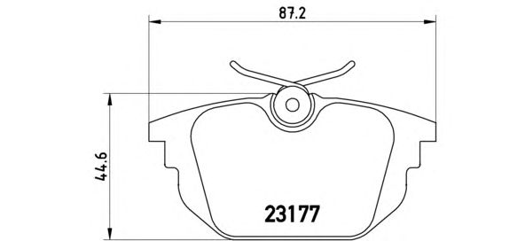 Колодки тормозные задние (дисковые) комплект (BREMBO) P23026 - фото 