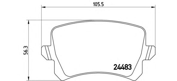 Колодки тормозные задние (дисковые) комплект (вир-во BREMBO) P85109 - фото 