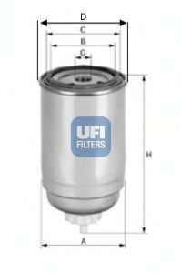 Фильтр топливный (UFI) 24.399.00 - фото 