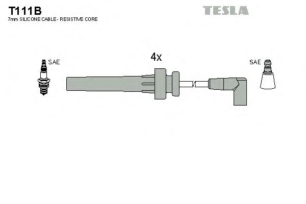 Комплект жгутів запалювання Tesla T111B - фото 