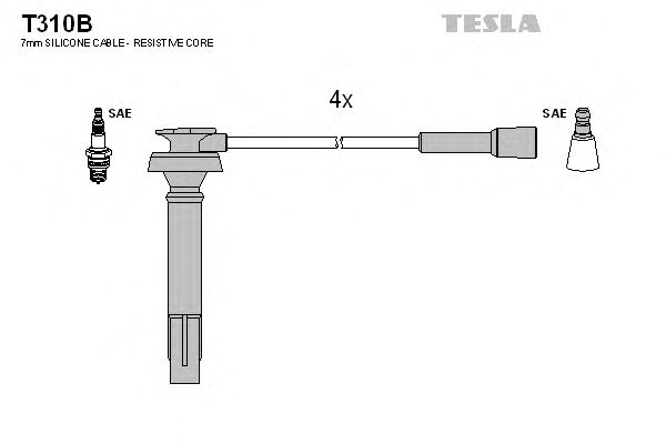 Комплект жгутів запалювання Tesla T310B - фото 