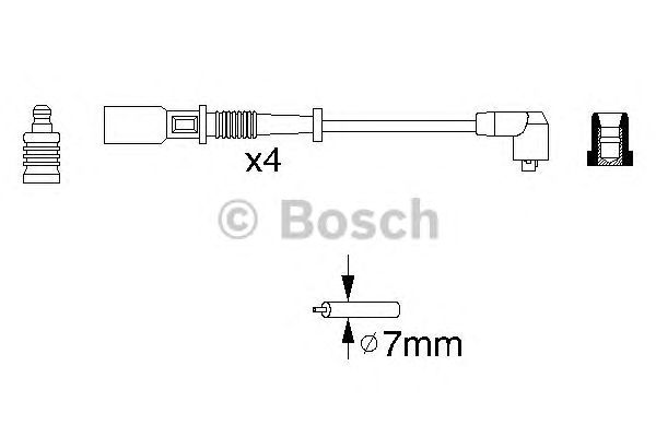 Комплект вв проводів (вир-во Bosch) BOSCH 0986356754 - фото 
