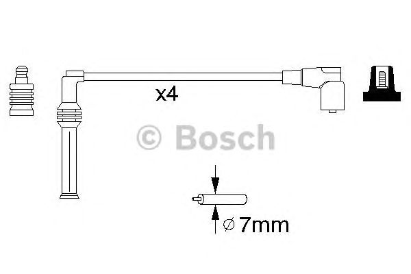 Комплект вв проводів (вир-во Bosch) BOSCH 0 986 356 778 - фото 