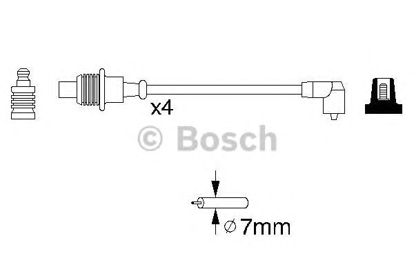 Комплект вв проводів (вир-во Bosch) BOSCH 0986356854 - фото 