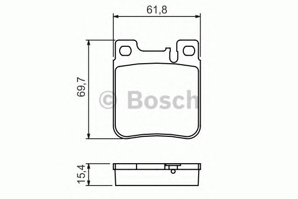Колодка торм. диск. MB C-CLASS (W202) задн. (Bosch) BOSCH 0 986 460 965 - фото 