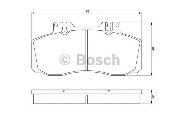 Колодки тормозные передние дисковые (Bosch) - фото 
