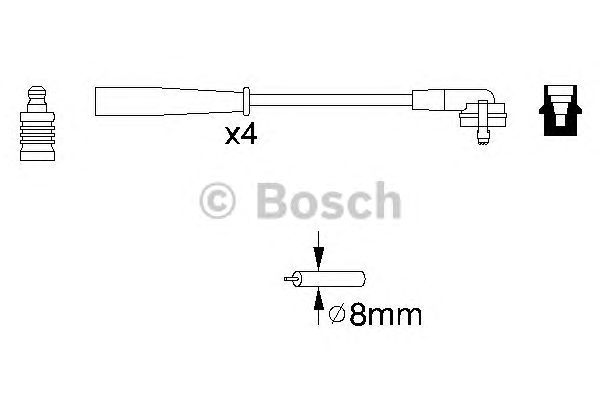 Провода высоковольтные (компл.) (Bosch) BOSCH 0986356887 - фото 