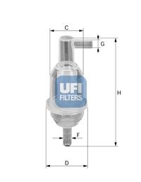 Фильтр топливный комплект 12 шт. (UFI) - фото 