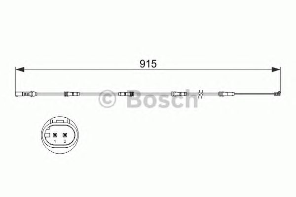 Датчик зносу гальмівних колодок (вир-во Bosch) BOSCH 1987473509 - фото 