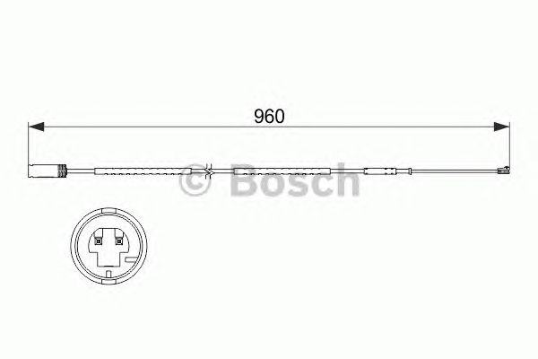 Датчик зносу гальмівних колодок (вир-во Bosch) - фото 0