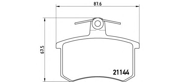 Колодки тормозные задние (дисковые) комплект (BREMBO) P85013 - фото 