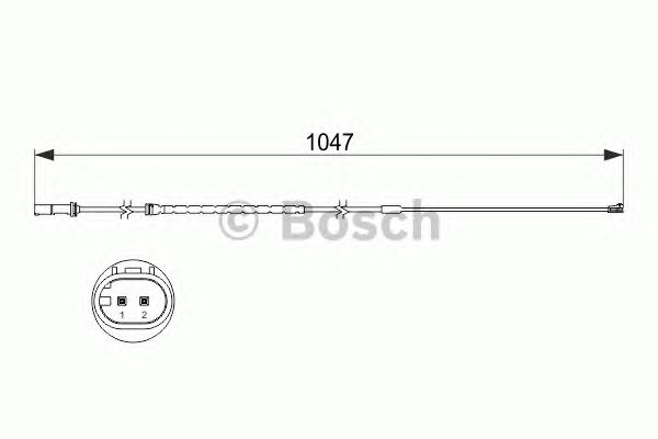Датчик зносу гальмівних колодок (вир-во Bosch) BOSCH 1 987 473 512 - фото 
