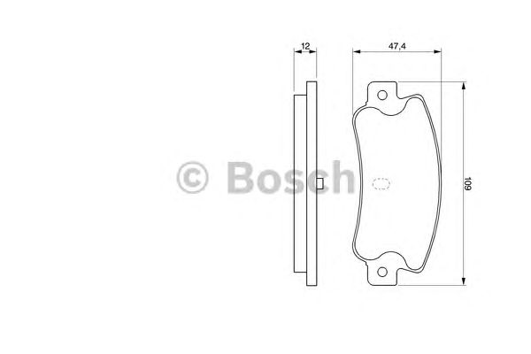 Колодки тормозные задние (дисковые) (Bosch) - фото 