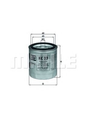 Фильтр топливный (KNECHT) KC22 - фото 