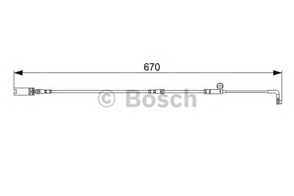 Датчик износа колодок передн. BMW 5 (E60. E61), 6 (E63, E64) (Bosch) BOSCH 1987473002 - фото 